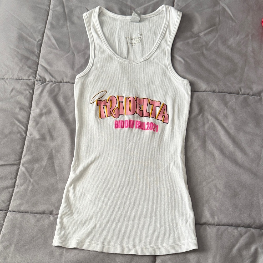 White Tri Delta Women's Tank Top (S)
